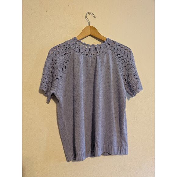 Vintage purple short sweater size M - Picture 5 of 8